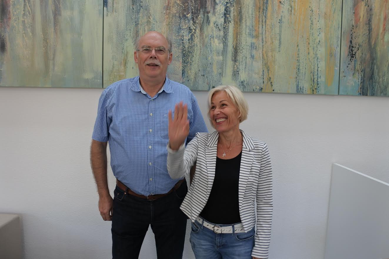 Bürgermeister Manfred Weber und Bettina Müller